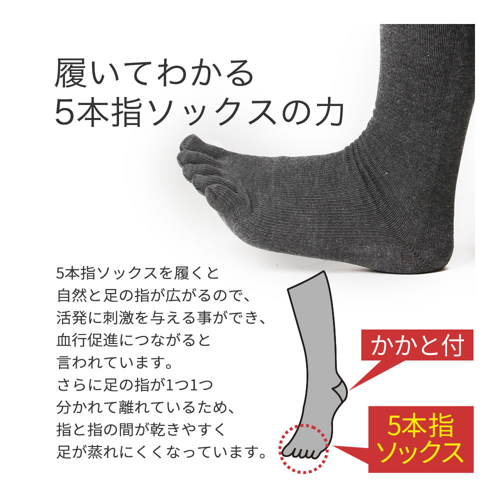 3足組 銀イオン加工 Ag 5本指ソックス かかと付 抗菌防臭 綿混素材 紳士靴下 Oth Ux So 1708 宅配便のみ インナー 靴下 ワイシャツ通販 アトリエ365